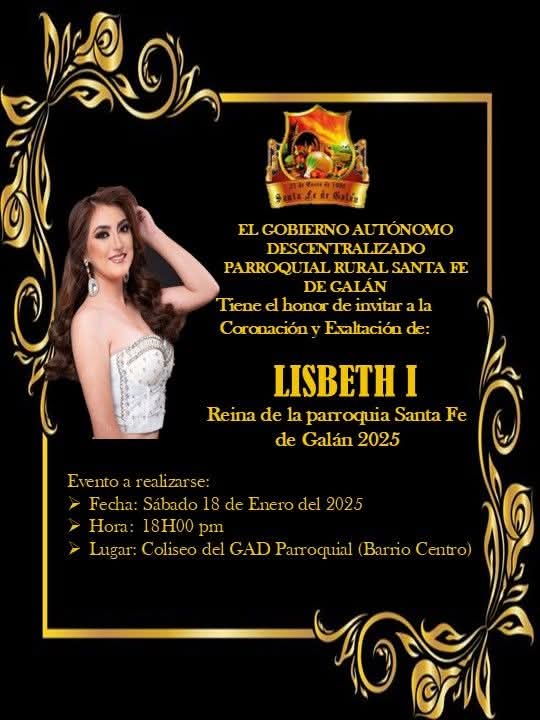 Invitación a la coronación y exaltación de la reina Parroquial 